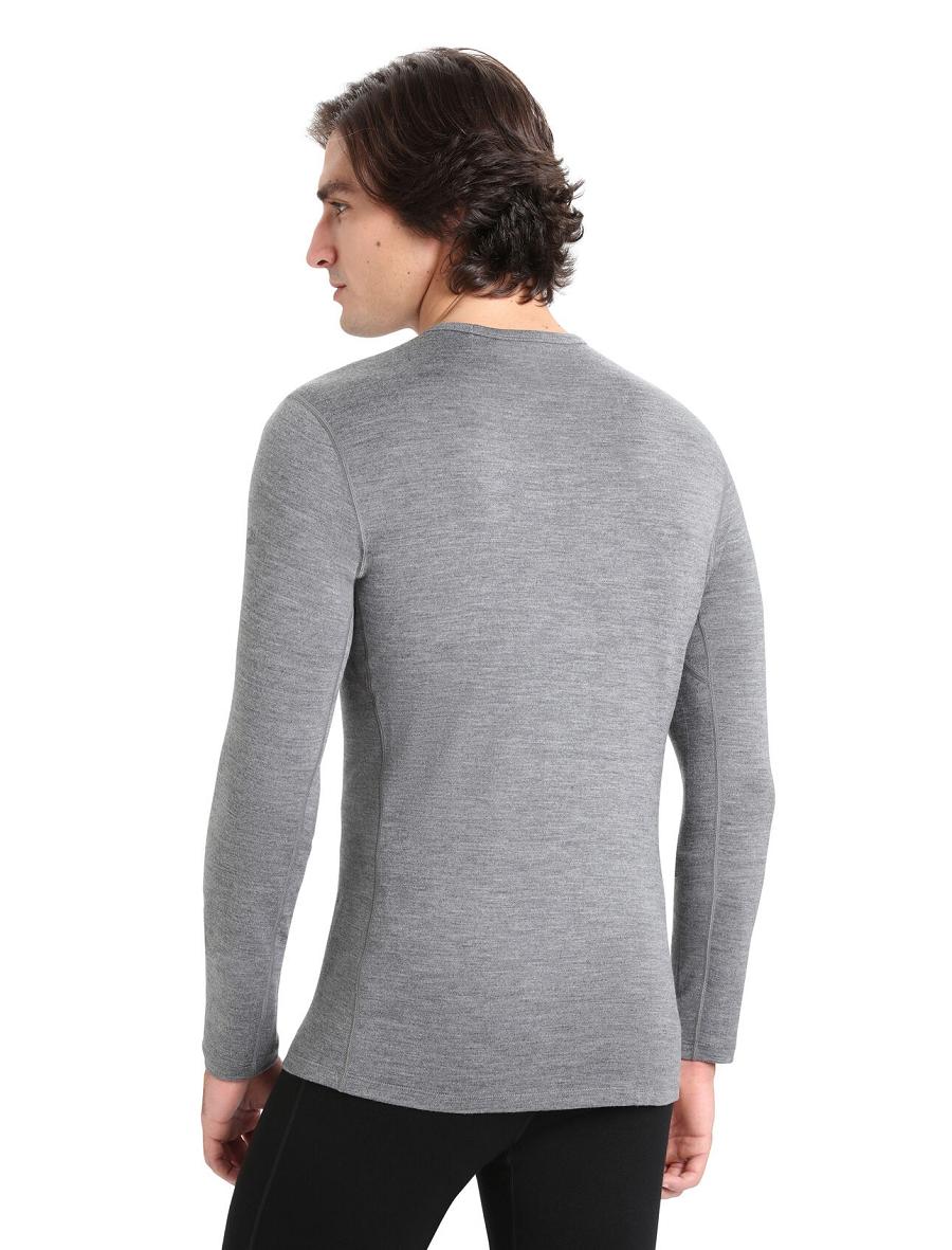 Gritstone Heather Icebreaker Merino 260 Tech Long Sleeve Crewe Thermal Top Men's Base Layers | AU 1396BEXC